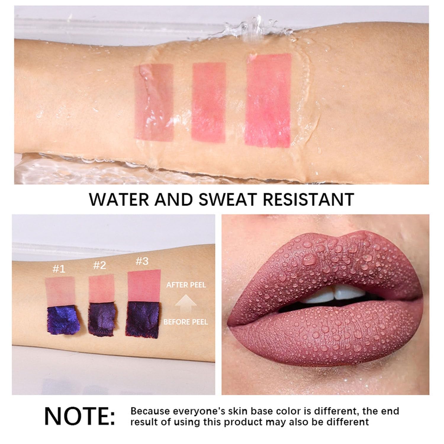 3PCS Peel off Lip Stain, Matte Peel off Lip Gloss Long Wear Lip Stain Peel off Lipstick Set, Waterproof Highly Pigmented Peel off Lip Tint Stain (Pink, 1)