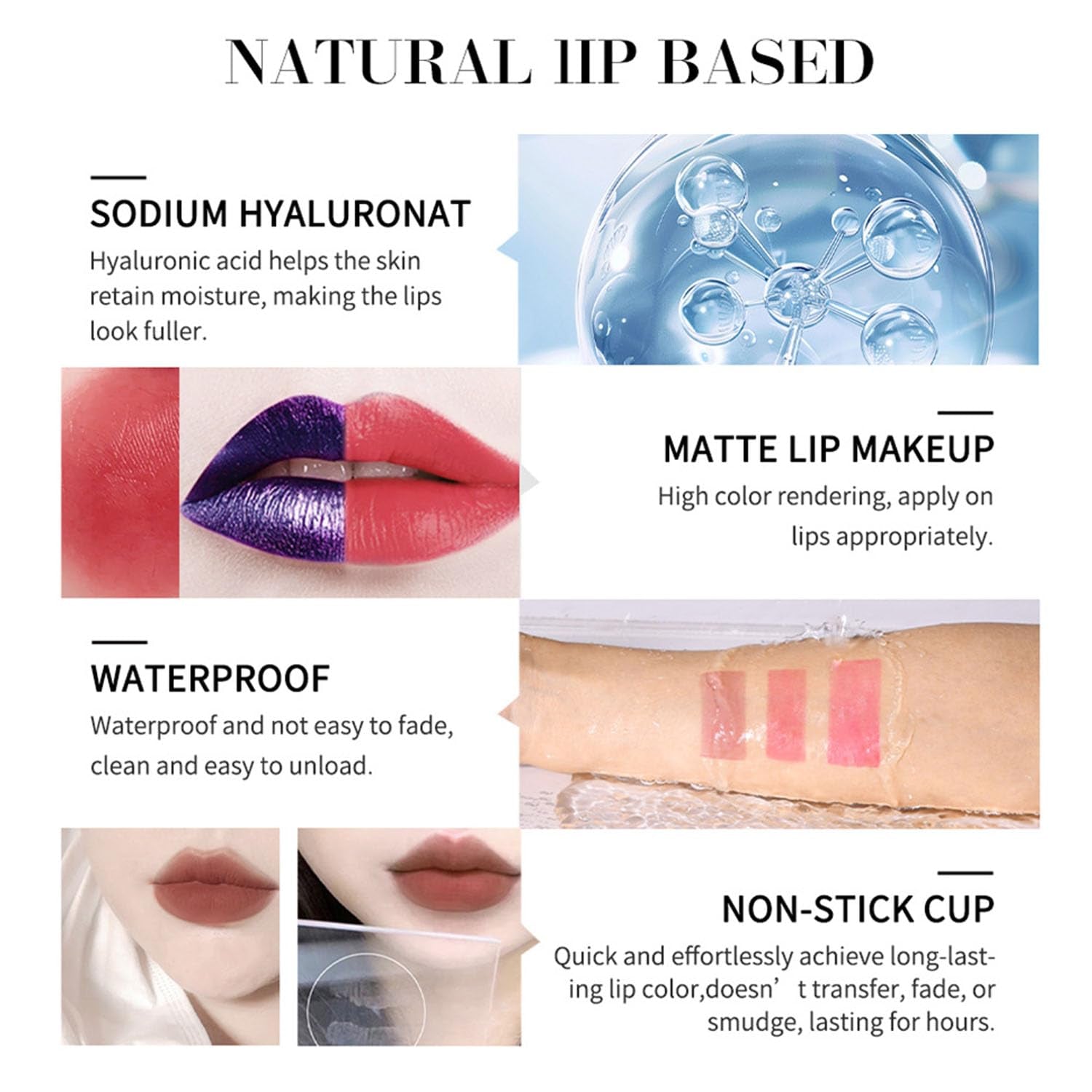 3PCS Peel off Lip Stain, Matte Peel off Lip Gloss Long Wear Lip Stain Peel off Lipstick Set, Waterproof Highly Pigmented Peel off Lip Tint Stain (Pink, 1)